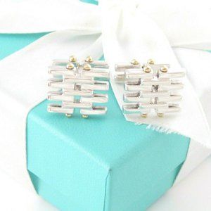 Tiffany.Gold Gate Cufflinks. 925 Silver cufflinks